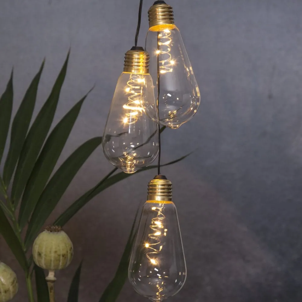 STAR TRADING Vintage LED-dekobelysning Glow med timer, klar| Dekorasjonsbelysning