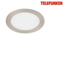 Telefunken Virgo innfelt LED-belysning, RGBW, nikkel, Ø 17 cm| Smarthus Belysning