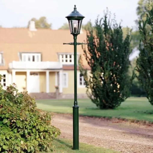 Konstsmide Virgo stolpelampe, 1-lampe, mørkegrønn| Lyktestolper