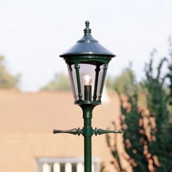 Konstsmide Virgo stolpelampe, 1-lampe, mørkegrønn| Lyktestolper