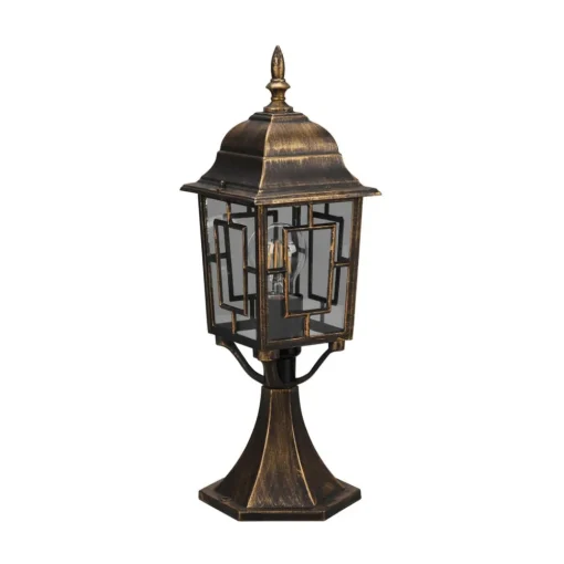 Trio Lighting Volturno sokkellampe, rustfarget, høyde 47 cm, aluminium| Sokkellamper Med Sensor|Terrassebelysning