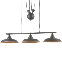 Westinghouse hengelampe Iron Hill, svart, 3 lys| Pendellamper