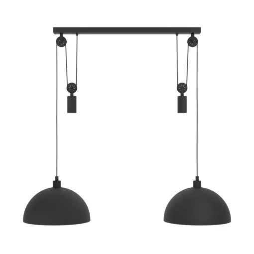EGLO Winkworth pendellampe, svart, lengde 118 cm, metall, 2 lyskilder.