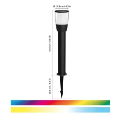WiZ Elpas LED-gatelampe svart RGBW forlengelse