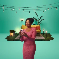 WiZ Elpas LED-gatelampe svart RGBW forlengelse