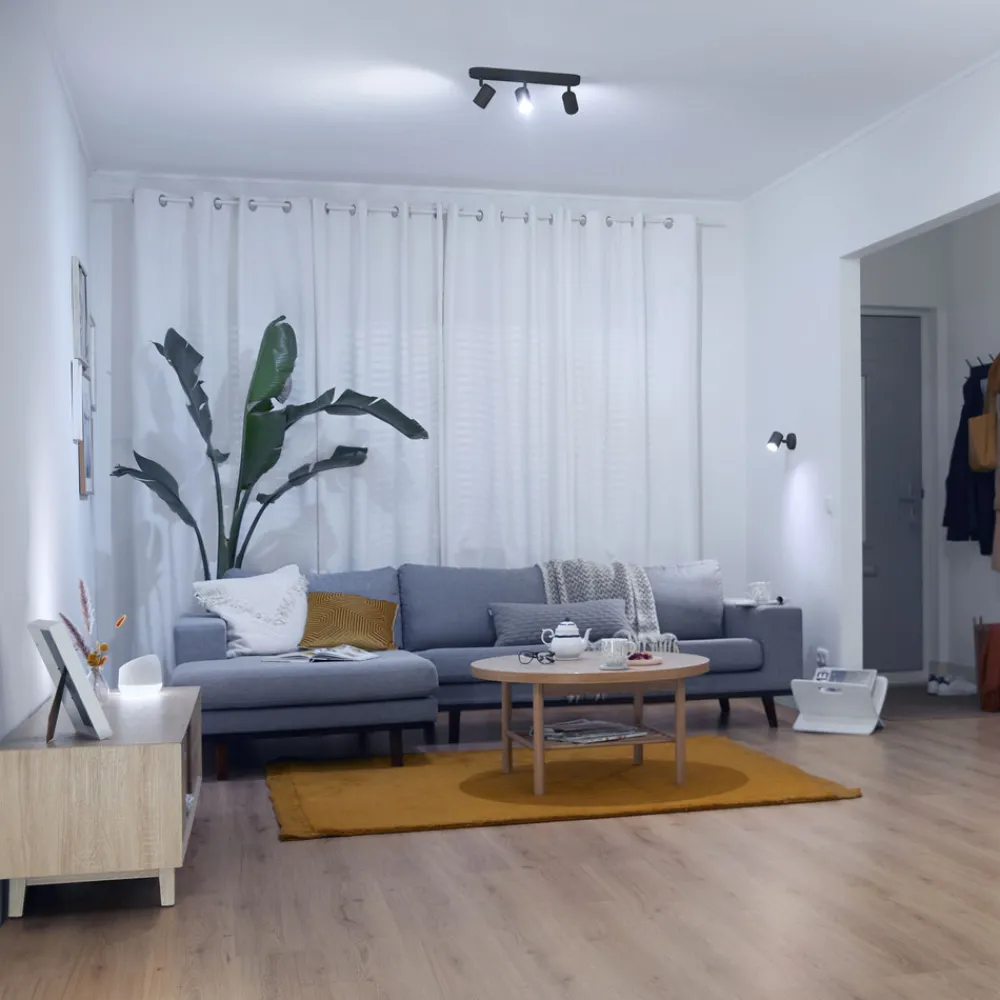 WiZ Imageo LED-spot med 3 lys 2 700-6 500 K, sort