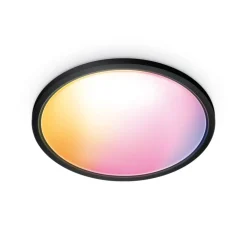 WiZ SuperSlim LED-taklampe RGBW Ø42cm svart Clearance