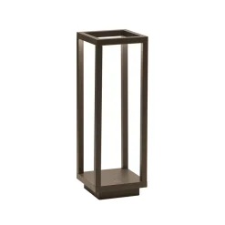 Zafferano Home LED-batteri-lykt IP54 corten| Terrassebelysning