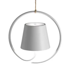 Zafferano Poldina LED-pendel med oppladbart batteri, hvit Best