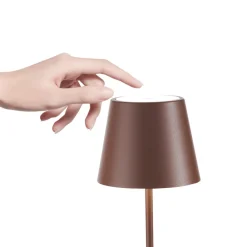 Zafferano Poldina mini bordlampe bat. IP65 corten Best