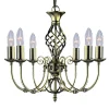Searchlight ZANZIBAR imponerende lysekrone, 6-l.. New