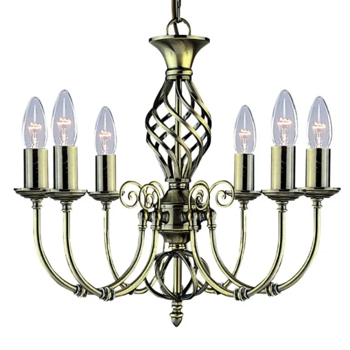 Searchlight ZANZIBAR imponerende lysekrone, 6-l.. New