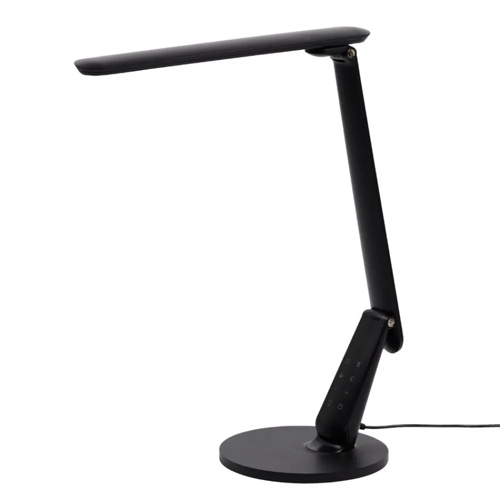 Aluminor Zig LED-skrivebordslampe med kontrollpanel svart| Kontorbelysning|Bordlamper