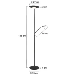 Steinhauer Zodiac LED-uplight med LED-leselampe, svart Online