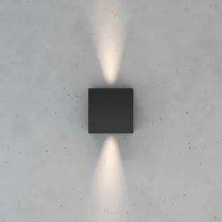 MCJ Zuza 2 vegglampe, svart, metall, fire vinger, 10 cm, G9| Vegglamper